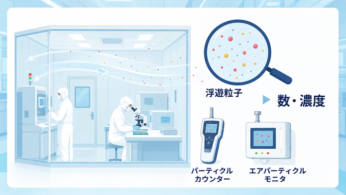 クリーンルームの空気の清浄度を確認する方法