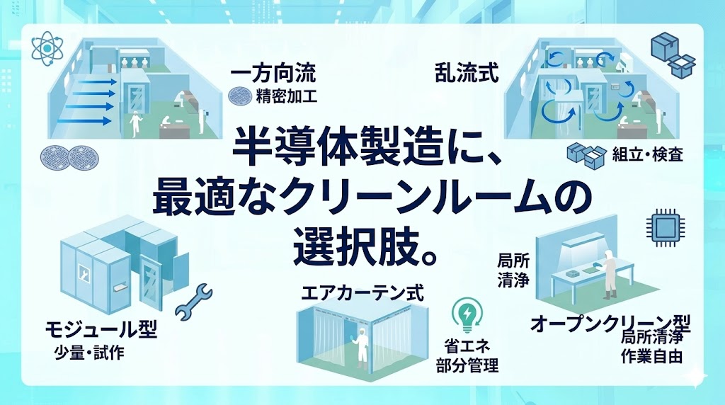 クリーンルームの種類イメージ